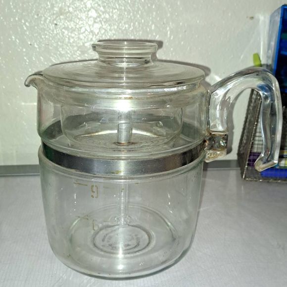 Pyrex Kitchen Vintage Pyrex Flameware 9 Cup Percolator Clear Glass